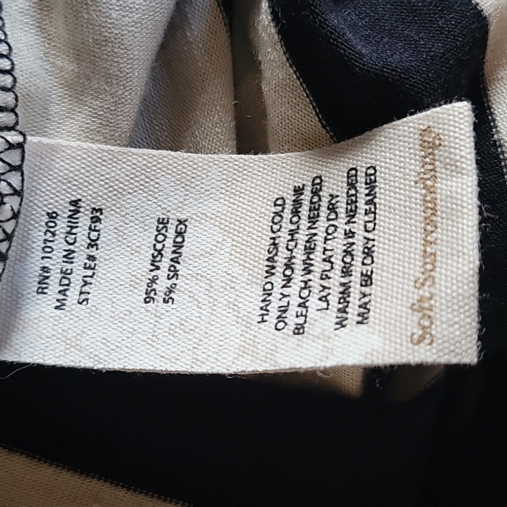 Soft Surroundings Adrift Striped Dress Black & Cream Medium - Picture 8 of 9